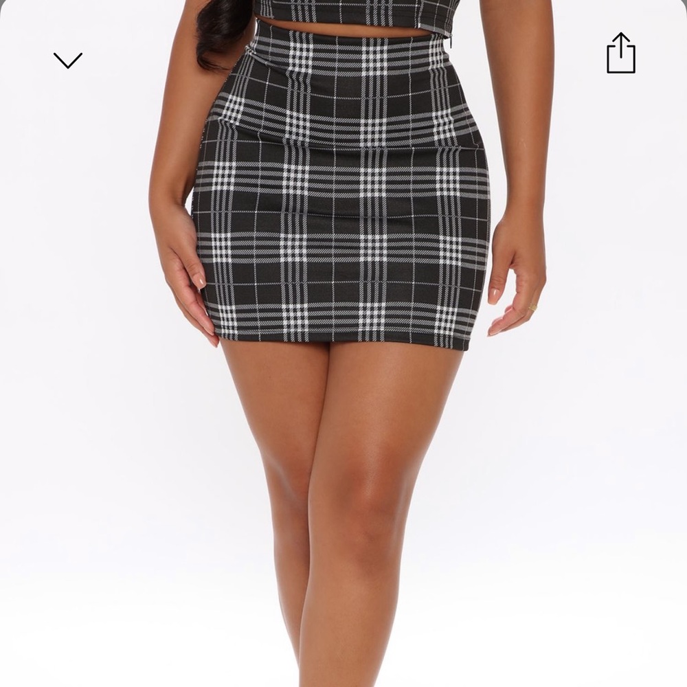 Fashion Nova “Best In Sass Plaid Mini Skirt”